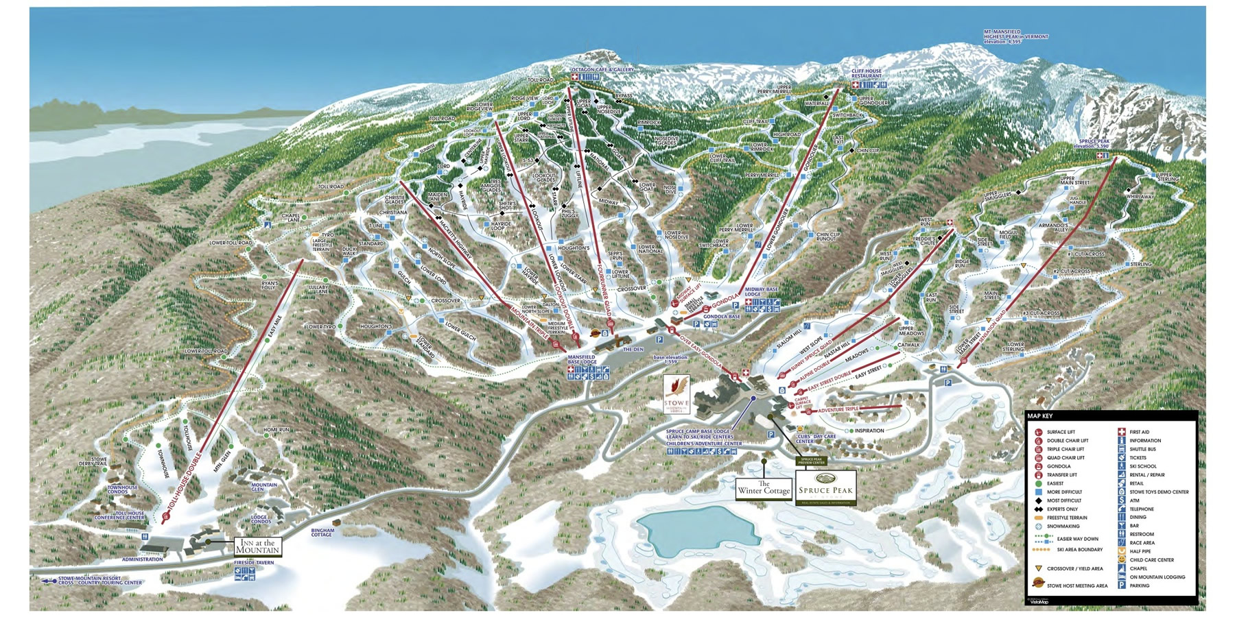 Stowe Mountain Trail Map